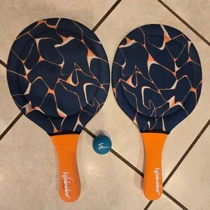 Waboba Paddle Ball Set with Orange and Blue Design
